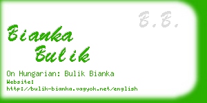 bianka bulik business card